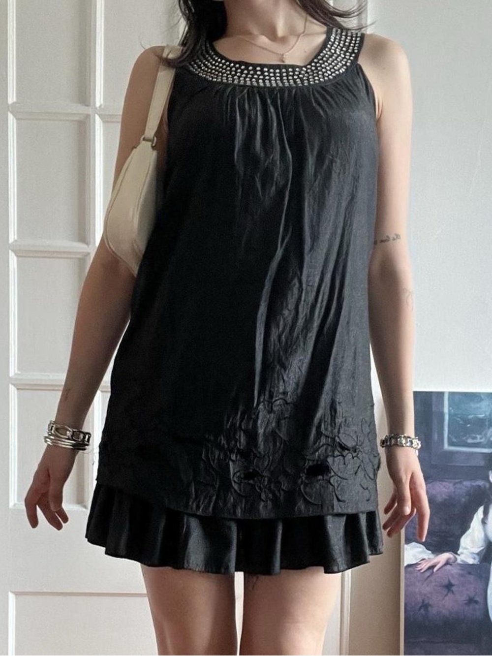 Size Small Black Relaxed Fit Mini Dress